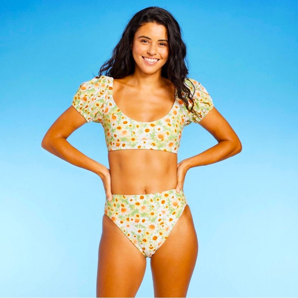🌻HIGH WAIST SUNFLOWER BIKINI